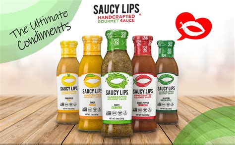 Amazon Com Saucy Lips Sauce Zesty Cilantro Ounce Grocery