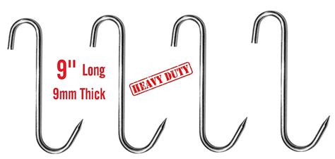 4pc 9 heavy duty thick alazco stainless steel meat processing butcher hook 3031806738542 ebay