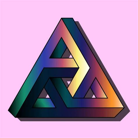 Triángulo De Penrose Imposible Triángulo Ilusión óptica Razontsve