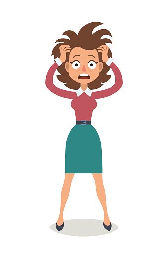 Stressed Woman Stock Illustration Download Image Now Istock
