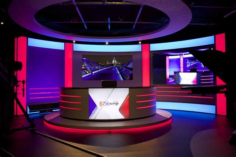 IBC Tamil TV studio set - designed and built by Giordano Design | Tv ...