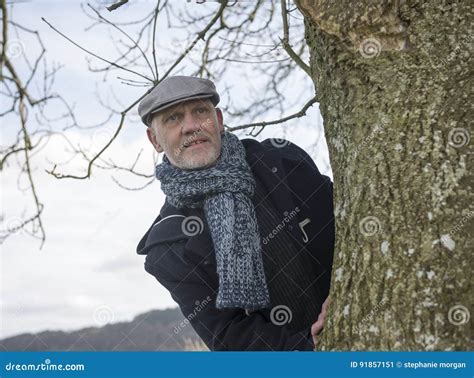 Happy Mature Man Outdoors Stock Image Image Of Sixties 91857151