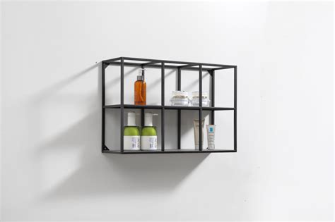 Our shelving units are made for all kind of items at home, from porcelain to that special novel. Kube 24" Wide Wall Mount Metal Shelf Unit - Black - KUBEBATH