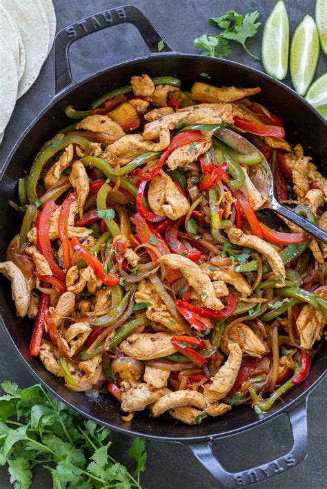 Easy Chicken Fajitas Recipe Momsdish