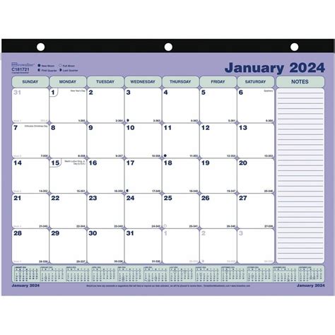 Redc181721 Brownline Monthly Deskwall Calendar 2023 Julian Dates