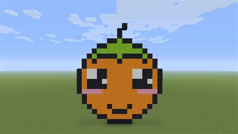 Minecraft Pixel Art Kawaii Orange Youtube