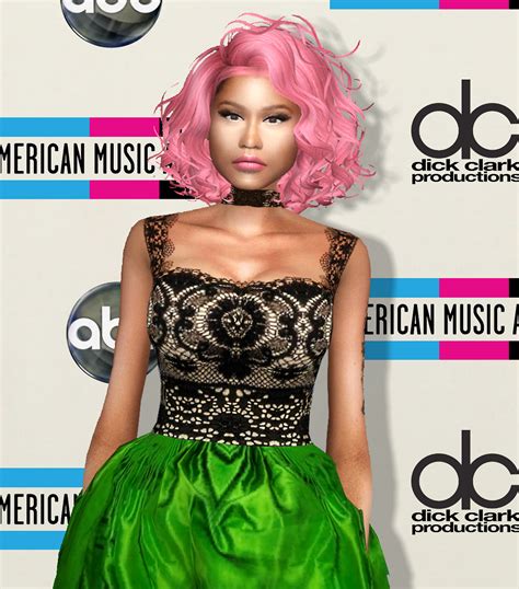 Quen2n Sims 4 Nicki Minaj American Music Awards 2011 Dress