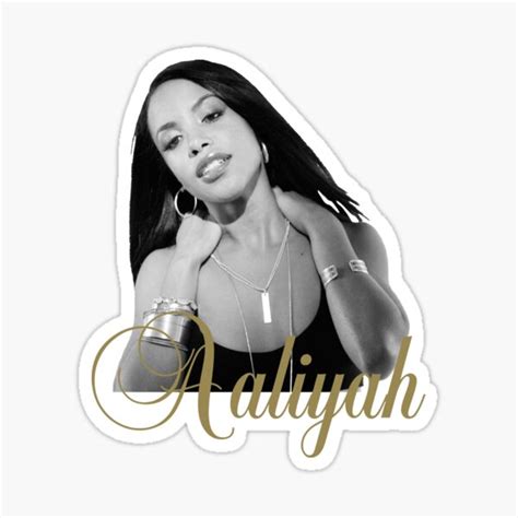 Aaliyah White Sticker For Sale By Oskardon Redbubble