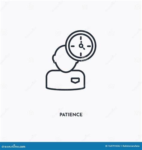 Patience Outline Icon Simple Linear Element Illustration Isolated