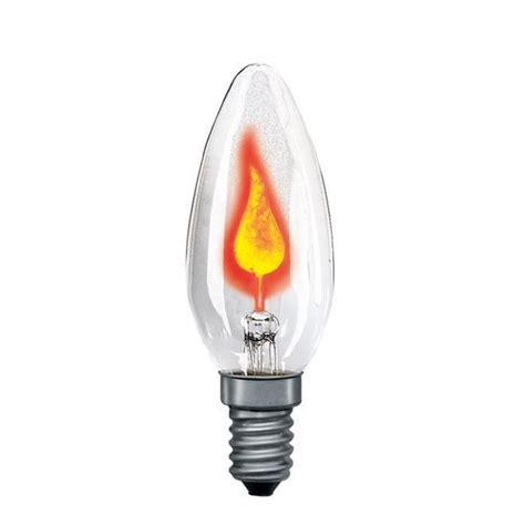 E14 3w Flicker Candle Bulb Clear Uk