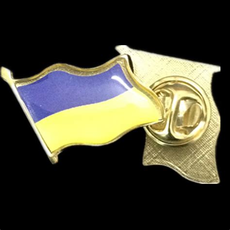 Ukraine Flag Lapel Pinsnation Label Pinmetal Art Pinpromotion Flag