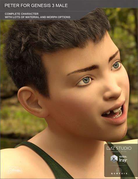 Peter For Genesis 3 Male Boy Character 3d Models For Daz Studio And