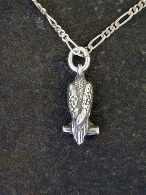 Sterling Silver Hawk Pendant On A Sterling Silver Chain Etsy