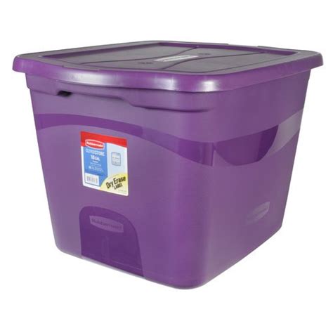 Rubbermaid 18 Gallon Clever Store Container Purple