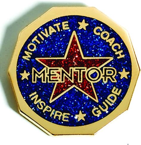 Mentor Glitter Appreciation Award Lapel Pin Office Products