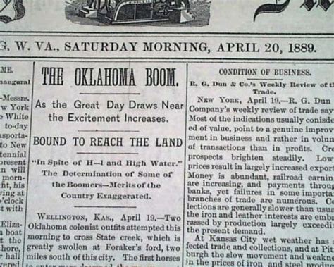 Today In History April 22 The Oklahoma Land Grab Of 1889