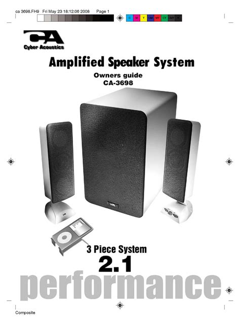 Cyber Acoustics Ca 3698 Speaker System Owners Manual Manualslib