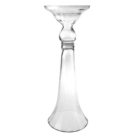 Clear Reversible Trumpet Vase Height 23 12 Inch 4 Pack Case Bulk