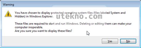 Cara Menampilkan File Atau Folder Super Hidden Di Windows 7 Utekno