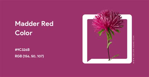 Madder Red Color Hex Code Is 9c326b