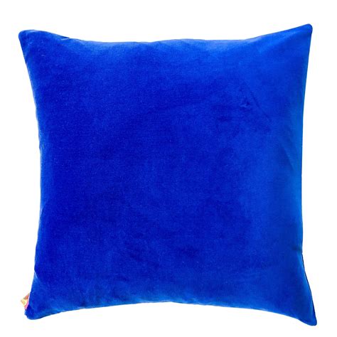 Royal Blue Cotton Velvet Pillow Velvet Pillows Pillows Cotton Velvet