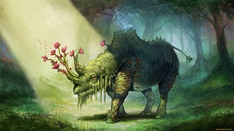 Fantasy Creature Wallpaper I Love How The Flowers Completely Alter