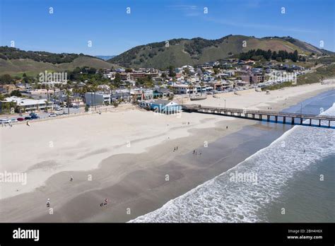 Aerial Summer View Above The Beach And Pier Of Avila Beach California Stock Photo Alamy