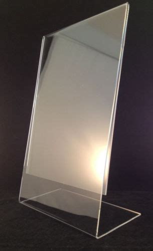 102x152mm L Shaped Slanted Style Clear Acrylic Plexiglass Photo Frame
