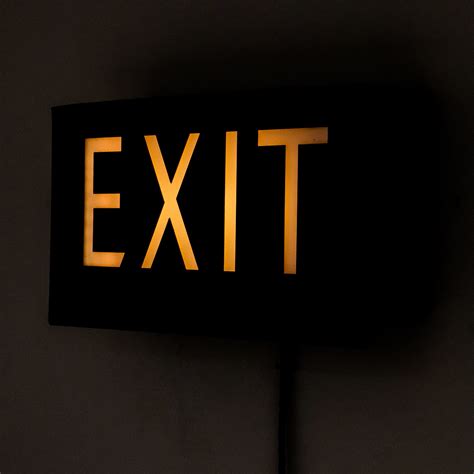 Vintage Illuminated Theatre Exit Signs Cooling And Cooling