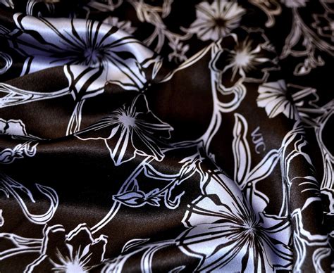 Versace Flower Print 100 Silk Fabric High Class By Rominafashion