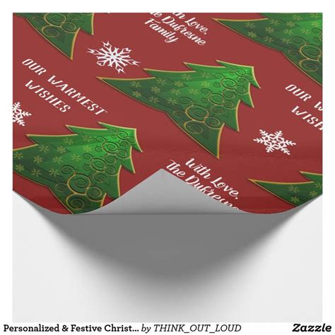 Personalized And Festive Christmas Trees Wrapping Paper Christmas Tree
