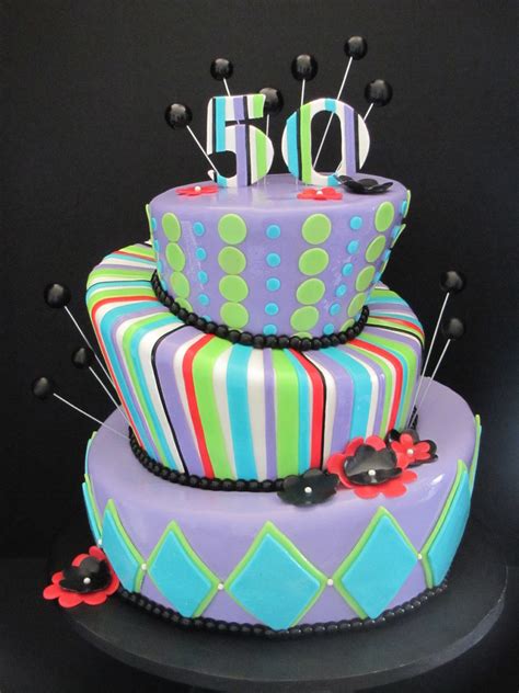 Topsy Turvy 50th Birthday Cake