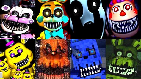 30 Nightmare Jumpscares Fnaf And Fan Games Iulitm Youtube