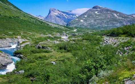 Beautiful Norwegian Nature Mountains Stock Image Image Of Landscape