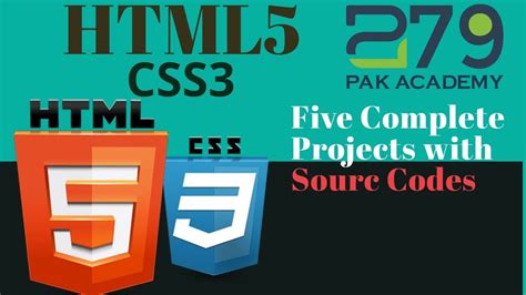 Html5 And Css3 Website Examples With Source Code Youtube