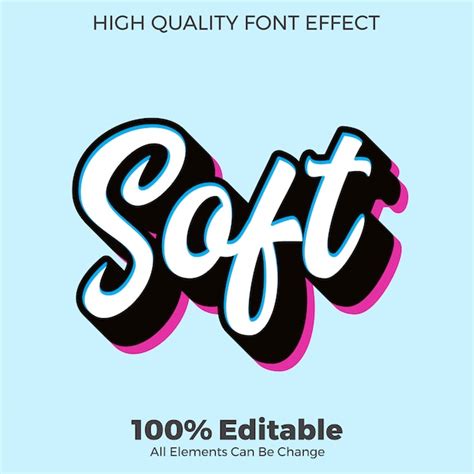 Premium Vector Soft Script Text Style Editable Font Effect