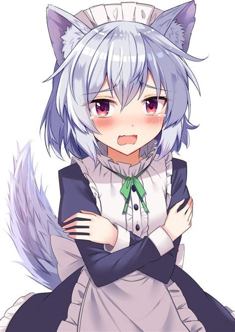 Awoo Doesnt Look Too Happy Shes Dressed As A Maid Touhou Awwnime