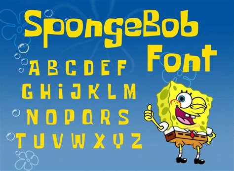 Spongebob Font Svg Spongebob Font Otf Spongebob Letters Svg