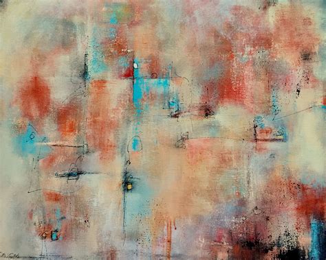 Evening Mist By Laurie DeVault Acrylic 24x30 Art Abstract
