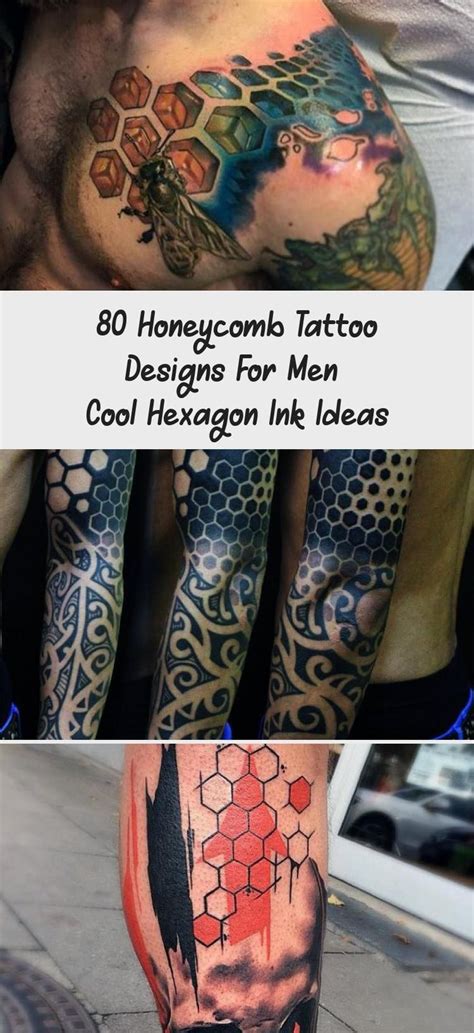 80 Honeycomb Tattoo Designs For Men Cool Hexagon Ink
