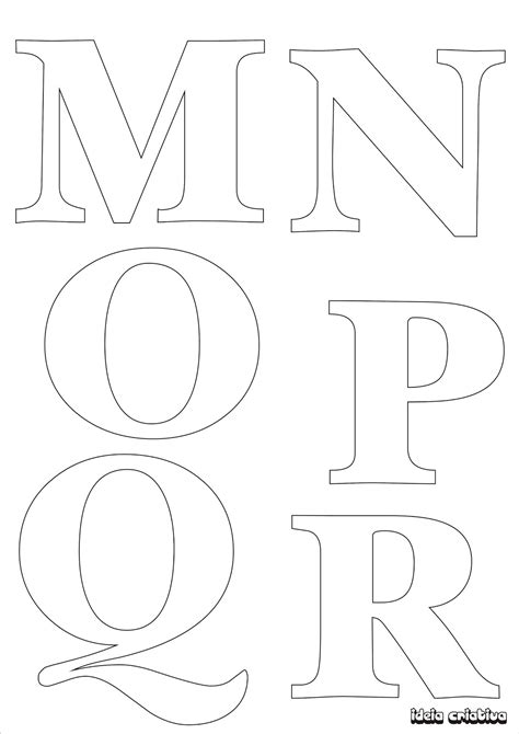Sugestão de Molde de letras para imprimir alfabeto completo fonte
