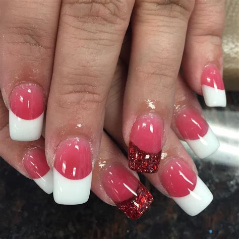 Pink And White Nails With Designs This Is A Fun Look That Gives The