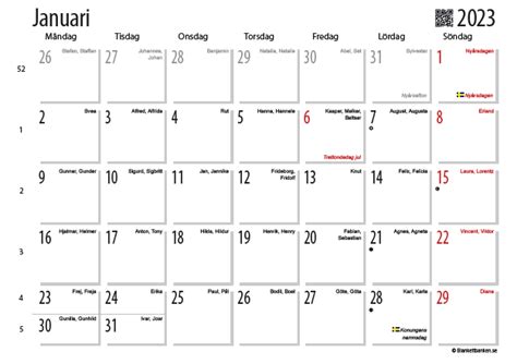 Kalender Månad2 2023 Blankettbanken