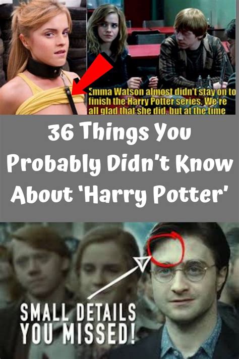36 Things You Probably Didnt Know About ‘harry Potter Weird Facts
