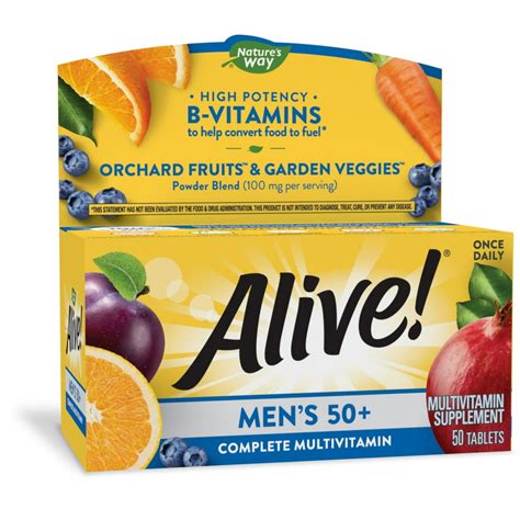 Natures Way Alive Mens 50 Complete Multivitamin High Potency B