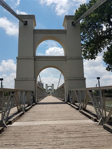 Then And Now Completed In 1869 The Waco Suspension Bridge Is Now
