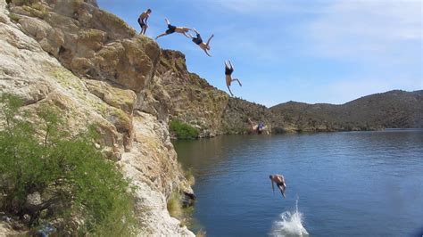 Saguaro Lake Cliff Jump Pictures