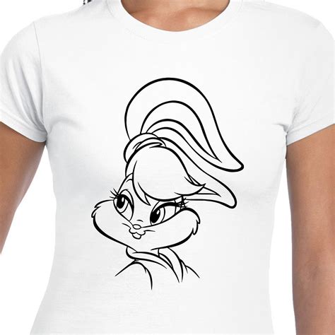 lola bunny outline digital cut file looney tunes svg etsy