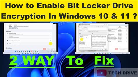 How To Enable Turn On Bit Locker Drive Encryption On Windows 11 10