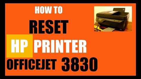 How To Reset Hp Officejet 3830 All In One Printer To Factory Default